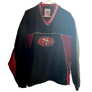 NFL 49ers Niners Men's Jacket Size XL Black and Red Pre-Owned
